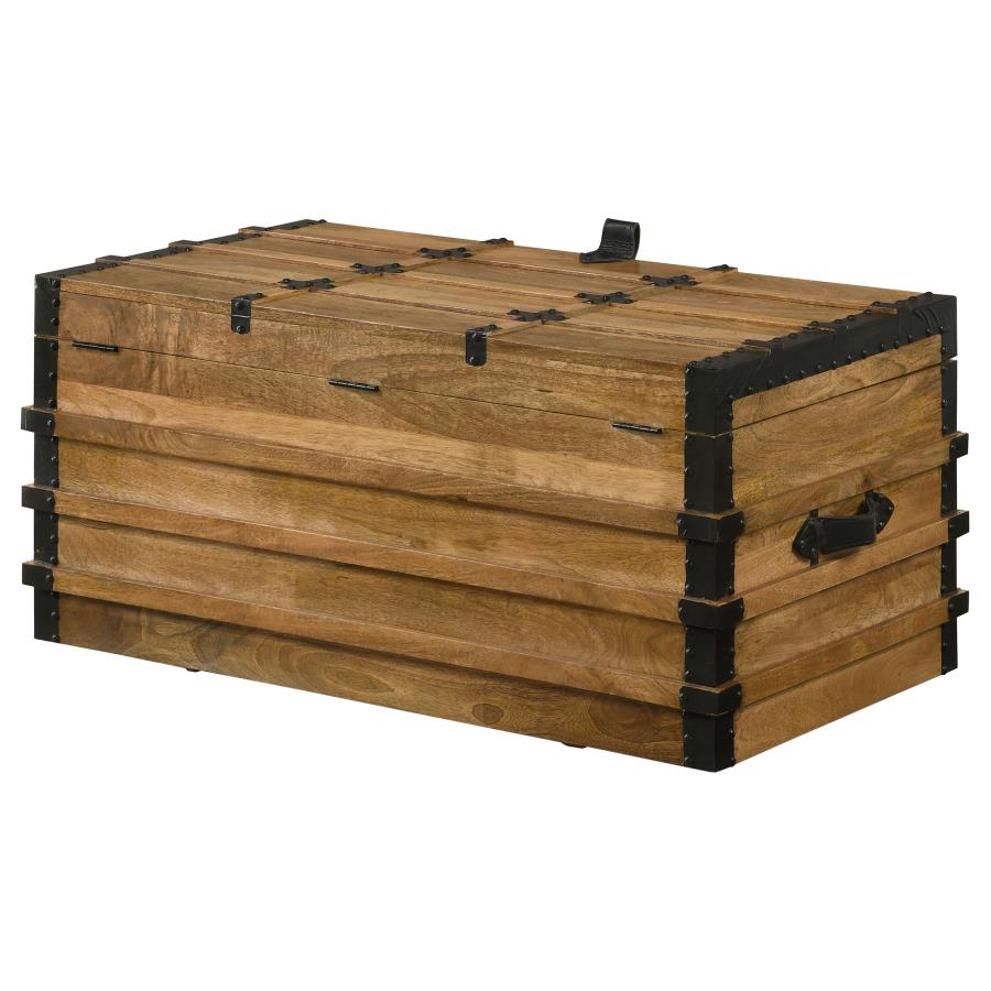 (image for) Simmons Wood Storage Trunk Natural and Black