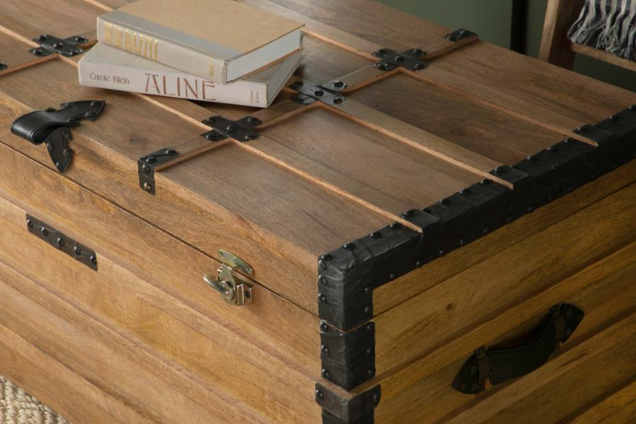 (image for) Simmons Wood Storage Trunk Natural and Black