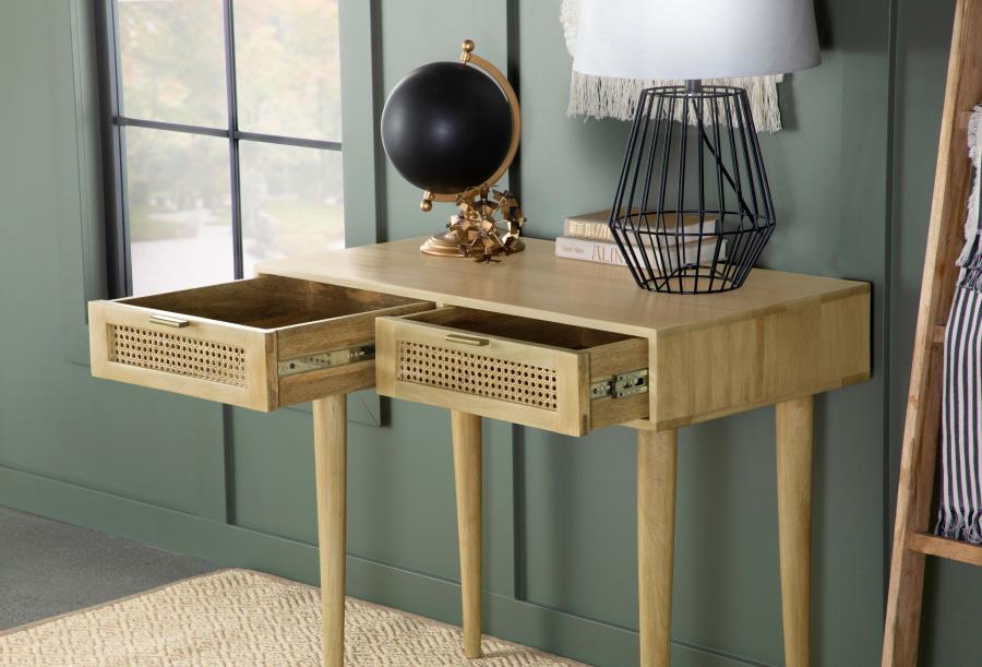 (image for) Zamora 2-drawer Entryway Console Accent Table Natural