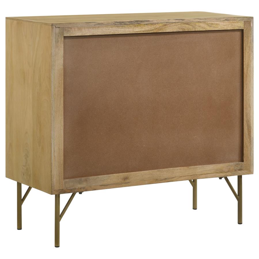 (image for) Zamora 3-drawer Wood Accent Cabinet with Woven Cane Natural