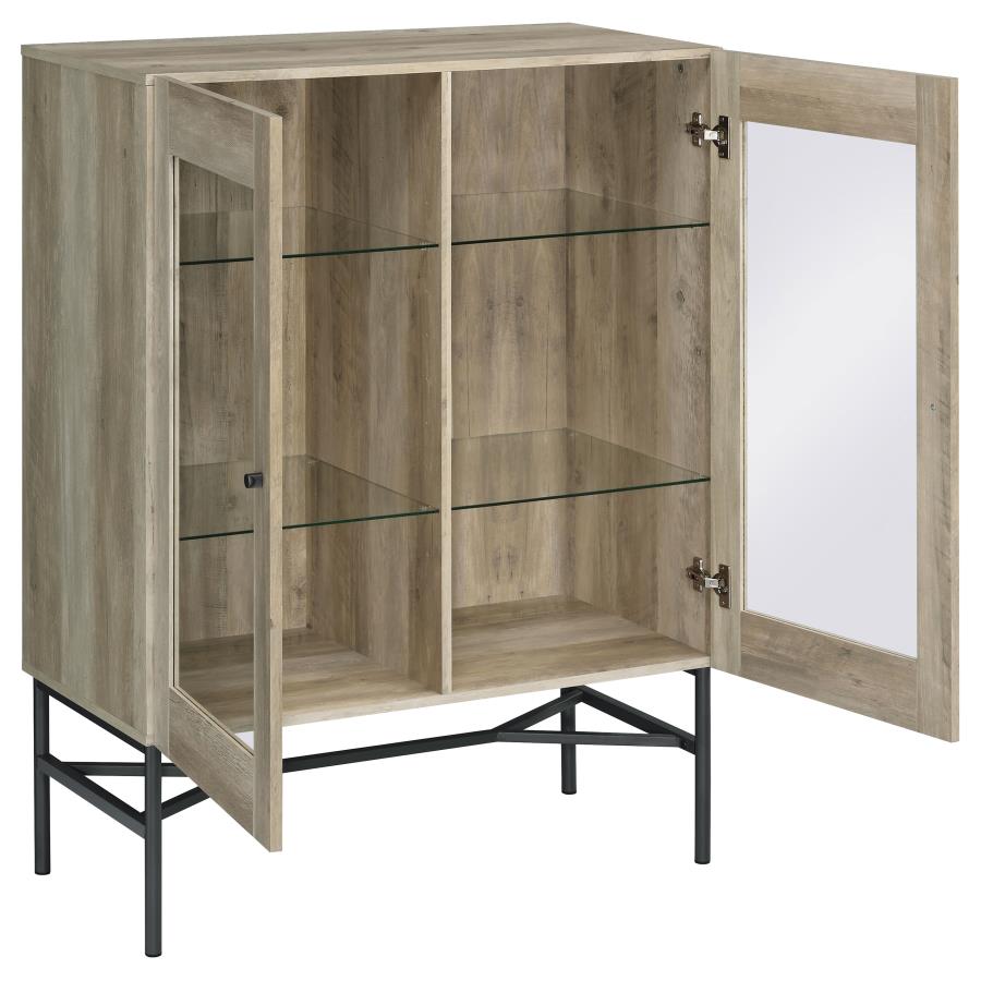 (image for) Bonilla 2-door Engineered Wood Cabinet Distressed Pine