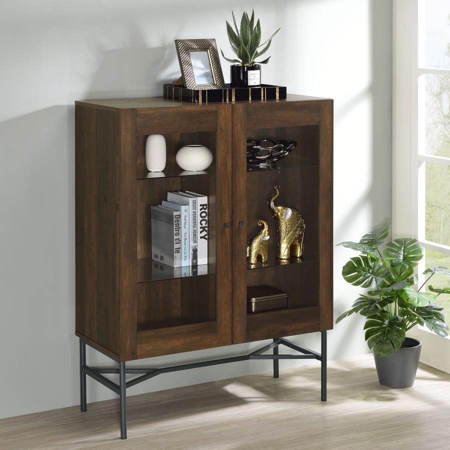 (image for) Bonilla 2-door Engineered Wood Cabinet Dark Pine