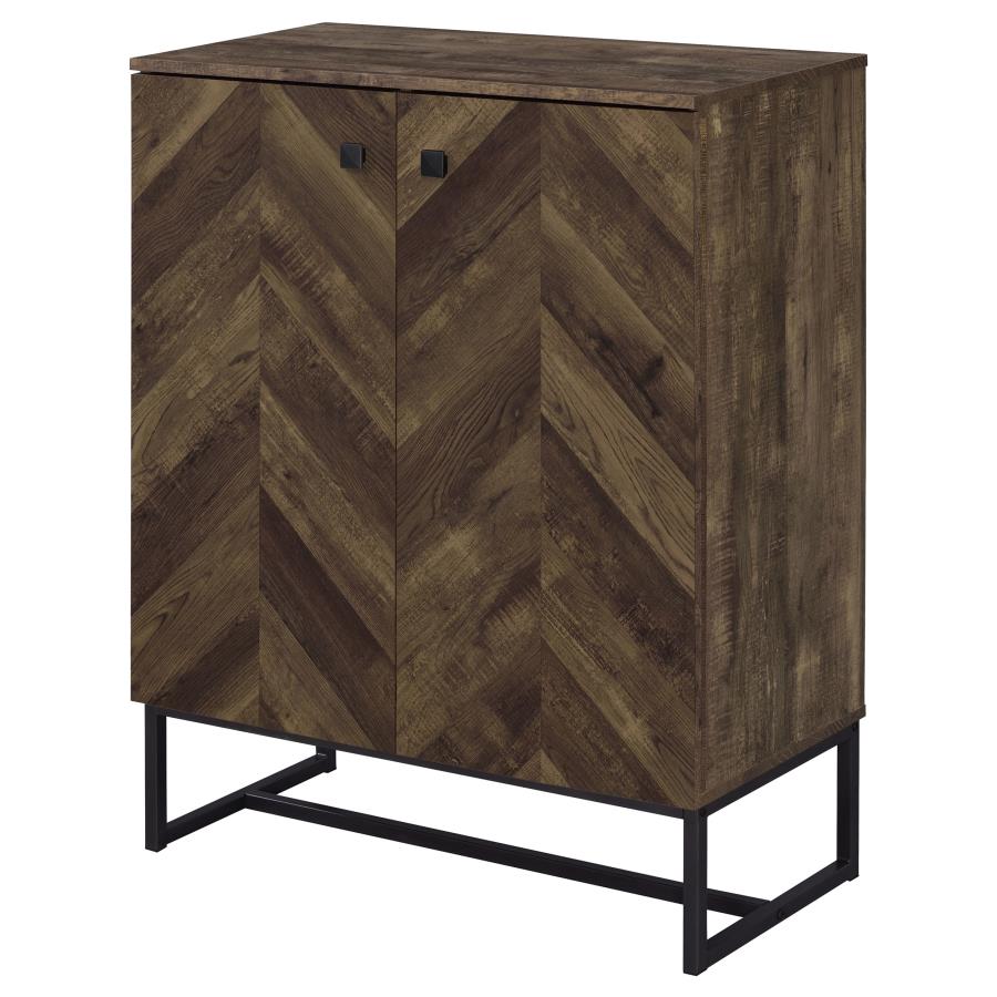 (image for) Carolyn 2-door Engineered Wood Accent Cabinet Rustic Oak