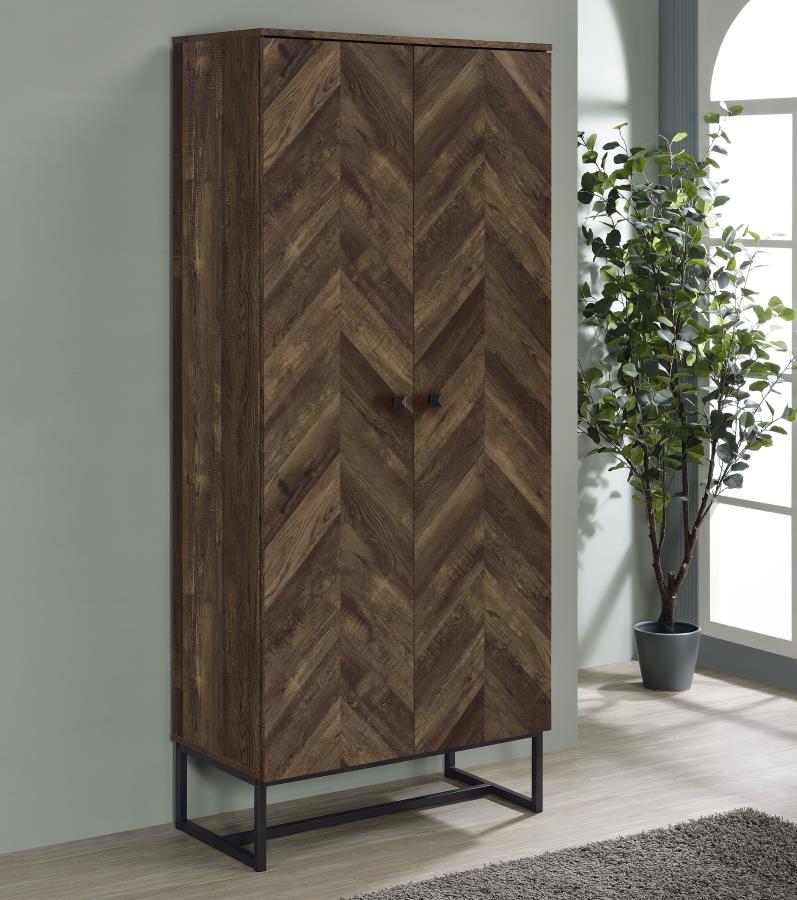 (image for) Carolyn 2-door Engineered Wood Accent Cabinet Rustic Oak