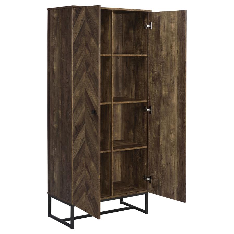 (image for) Carolyn 2-door Engineered Wood Accent Cabinet Rustic Oak