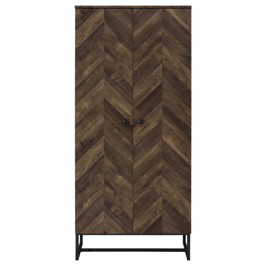 (image for) Carolyn 2-door Engineered Wood Accent Cabinet Rustic Oak