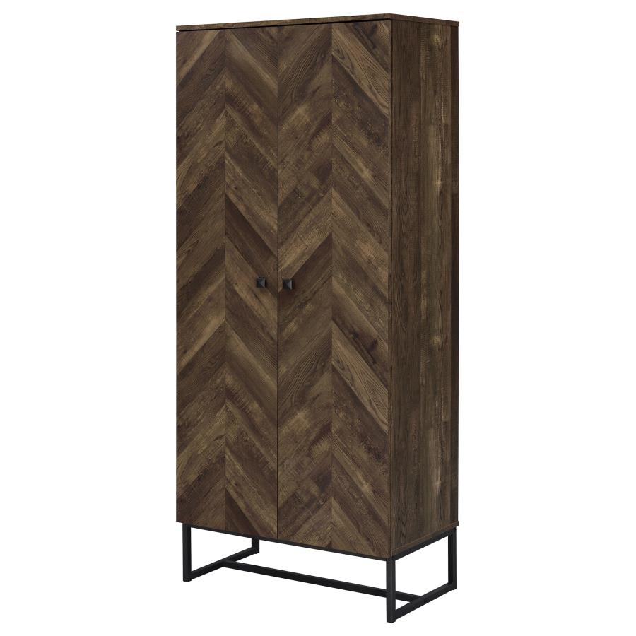 (image for) Carolyn 2-door Engineered Wood Accent Cabinet Rustic Oak