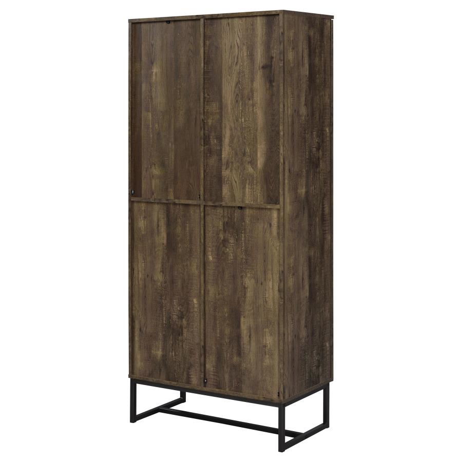 (image for) Carolyn 2-door Engineered Wood Accent Cabinet Rustic Oak