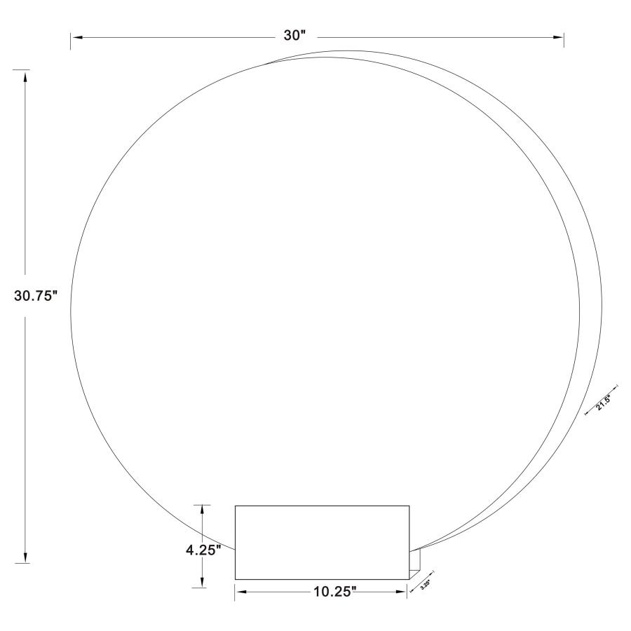 (image for) Jocelyn Round LED Vanity Mirror White Marble Base Chrome