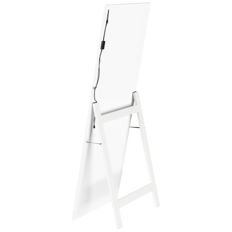 (image for) Windrose 28 x 67 Inch Tempered LED Standing Mirror White