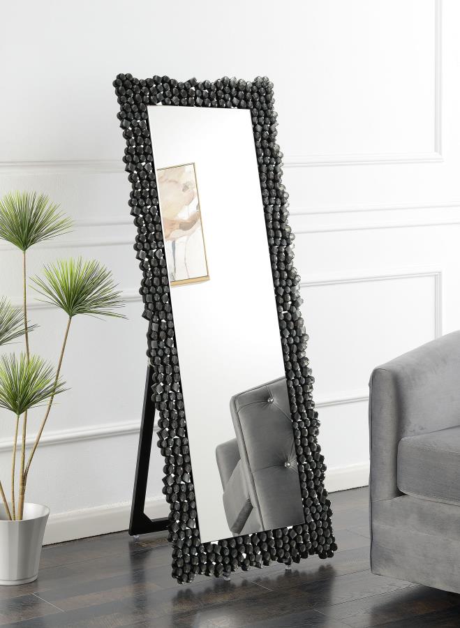 (image for) Mckay 24 x 63 Inch Acrylic Frame Standing Mirror Smokey Grey