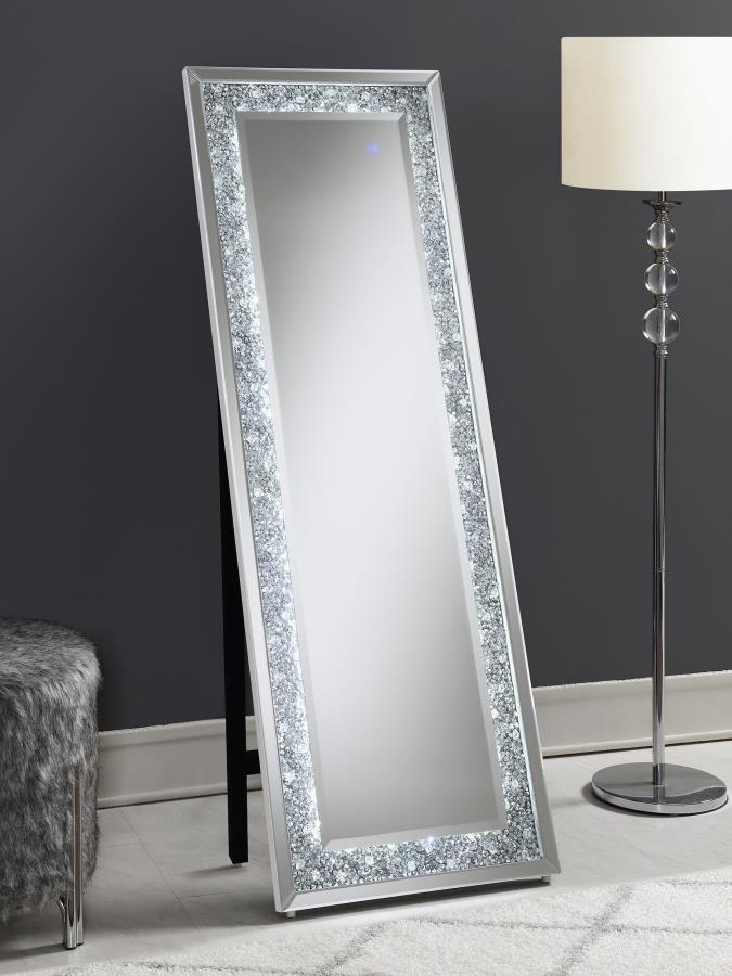 (image for) Carisi 22 x 61 Inch Crystal Acrylic Standing Mirror Silver