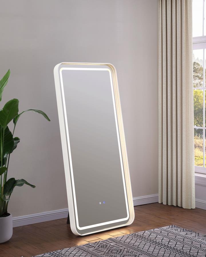 (image for) Glendora 32 x 71 Inch LED Standing Mirror BT Speakers Black