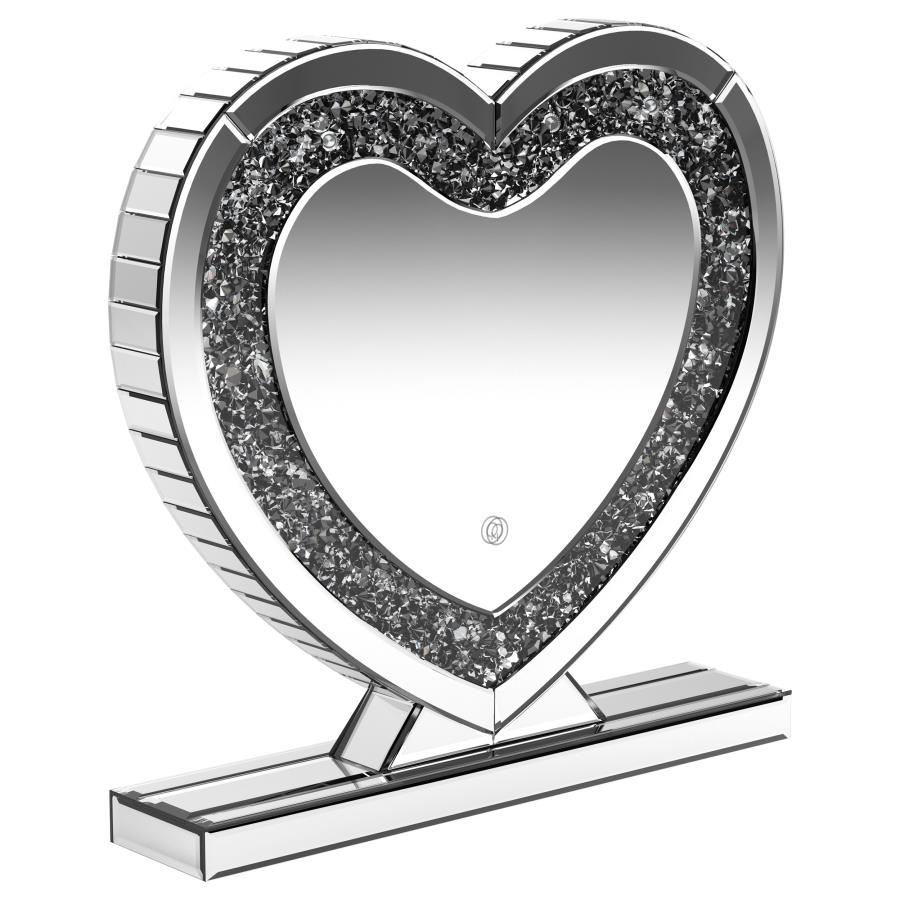 (image for) Euston Heart Shaped Vanity Mirror Silver