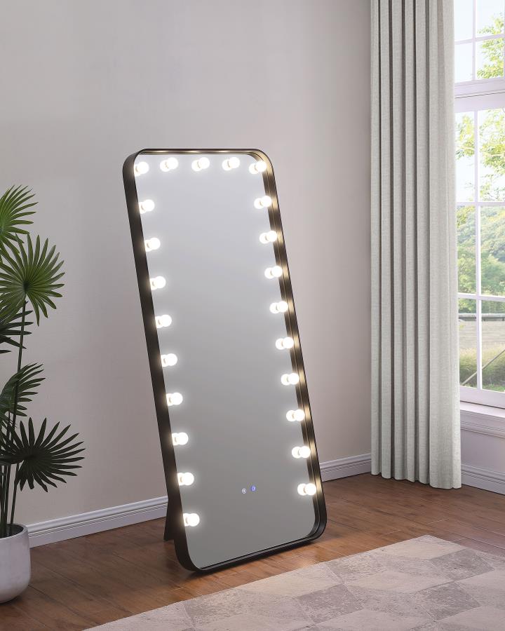 (image for) Canton 32 x 71 Inch LED Standing Mirror with Speakers Black