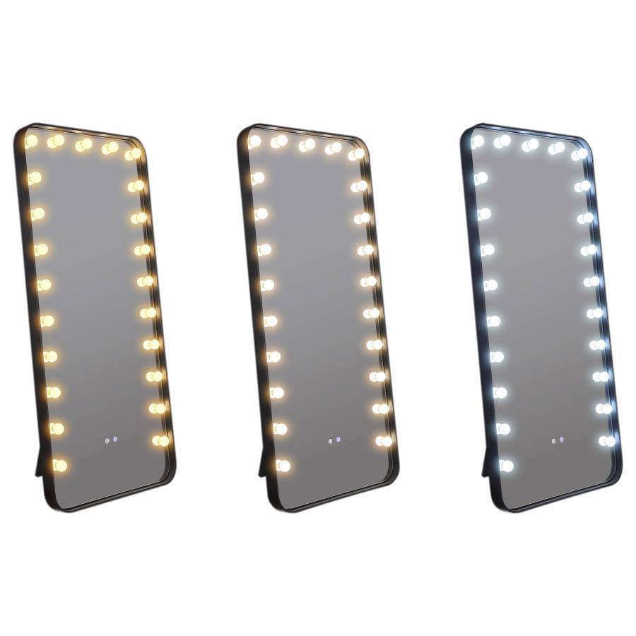 (image for) Canton 32 x 71 Inch LED Standing Mirror with Speakers Black