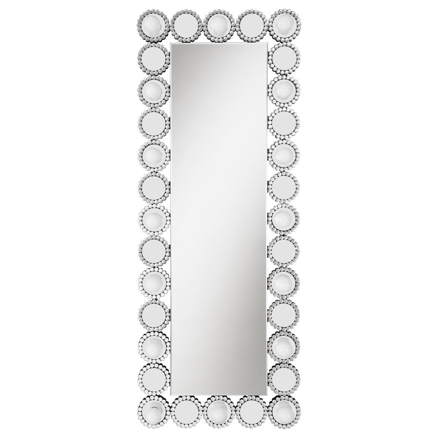 (image for) Aghes 24 x 62 Inch Wall Mirror with Lighting Silver