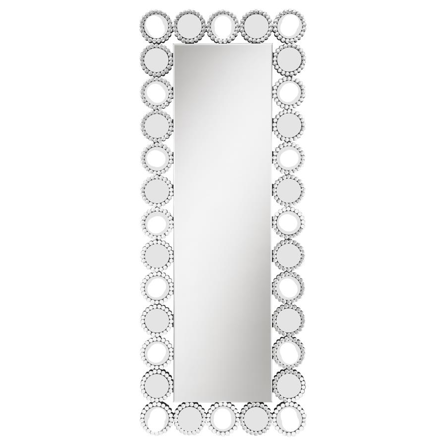 (image for) Aghes 24 x 62 Inch Wall Mirror with Lighting Silver