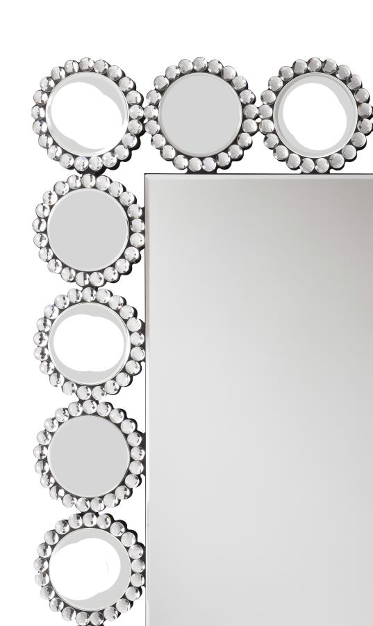 (image for) Aghes 24 x 62 Inch Wall Mirror with Lighting Silver