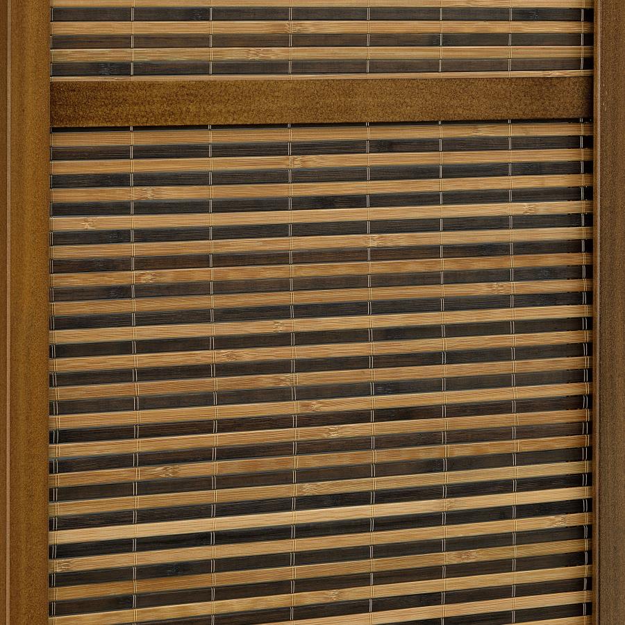 (image for) Browning 4-panel Bamboo Room Divider Folding Screen Walnut