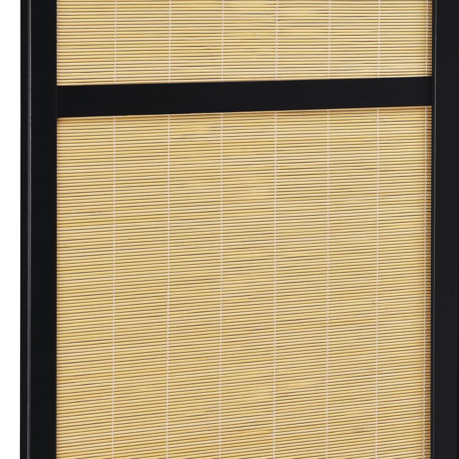 (image for) Pearce 4-panel Bamboo Room Divider Folding Screen Natural