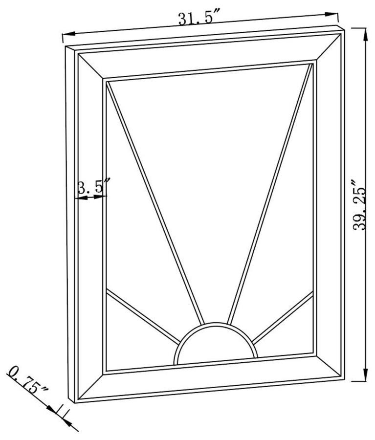 (image for) Calixte 32 x 39 Inch Wall Mirror Champagne and Silver