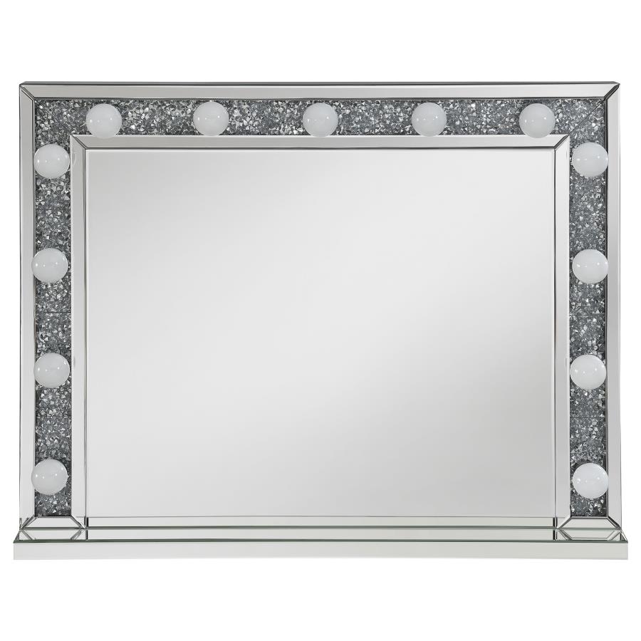 (image for) Wilmer Rectangular Table Vanity Mirror with Lighting Silver