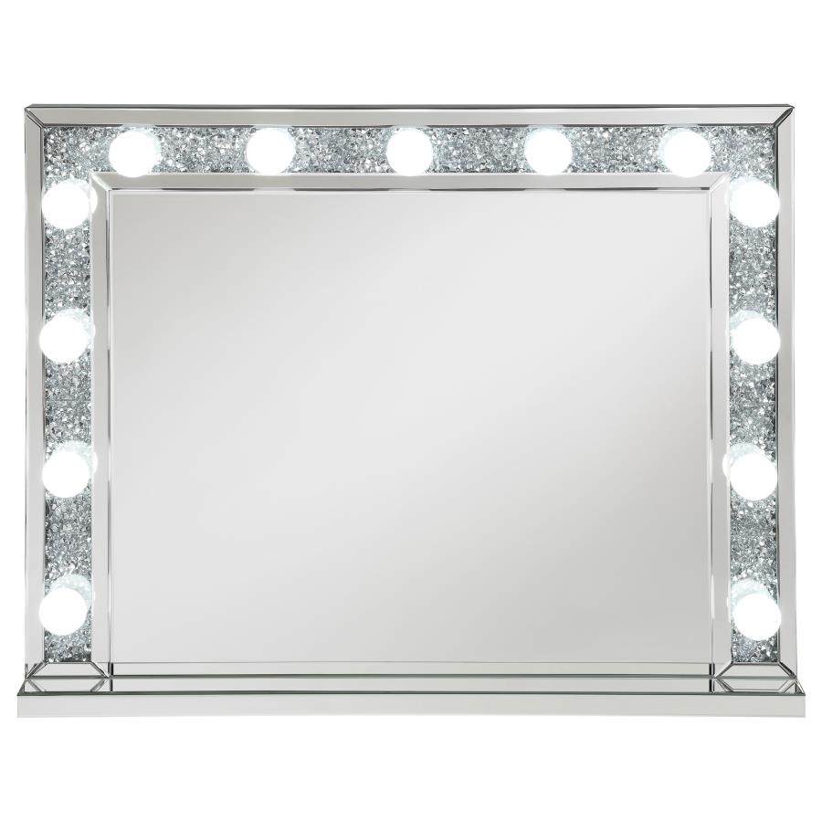 (image for) Wilmer Rectangular Table Vanity Mirror with Lighting Silver