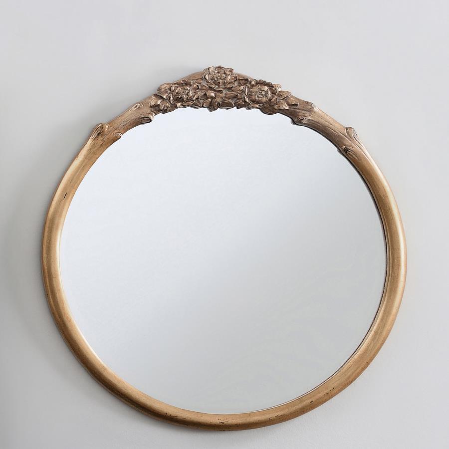 (image for) Sylvie 30 x 31 Inch French Provincial Wall Mirror Gold