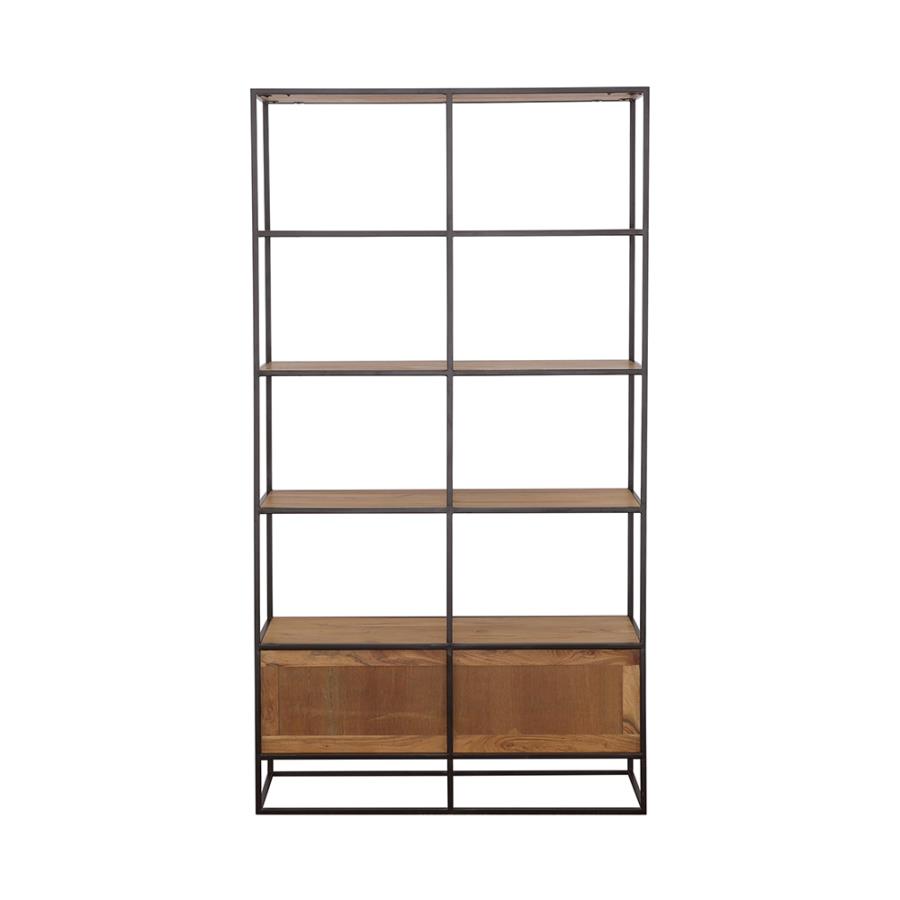 (image for) Belcroft 74-inch 4-drawer Storage Bookshelf Natural Acacia