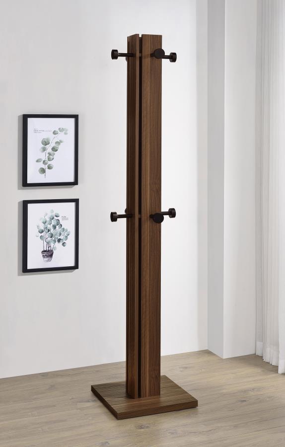 (image for) Rikkie Walnut Coat Rack Walnut and Mirror