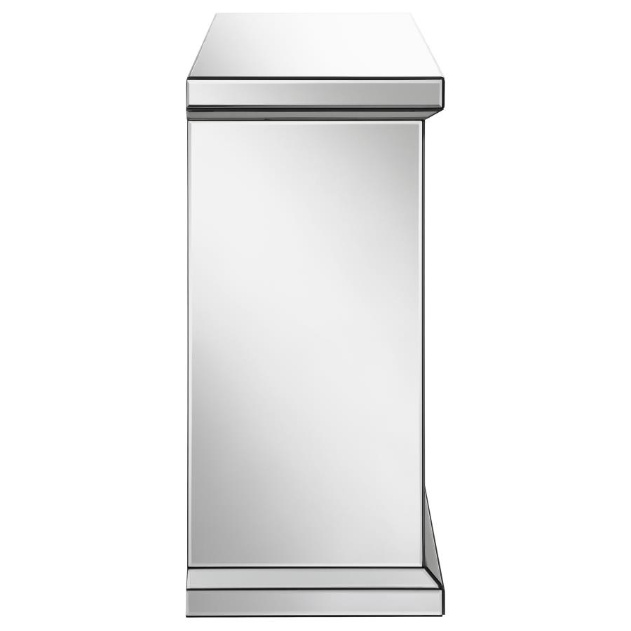 (image for) Gilmore Mirrored Freestanding Electric Fireplace Silver