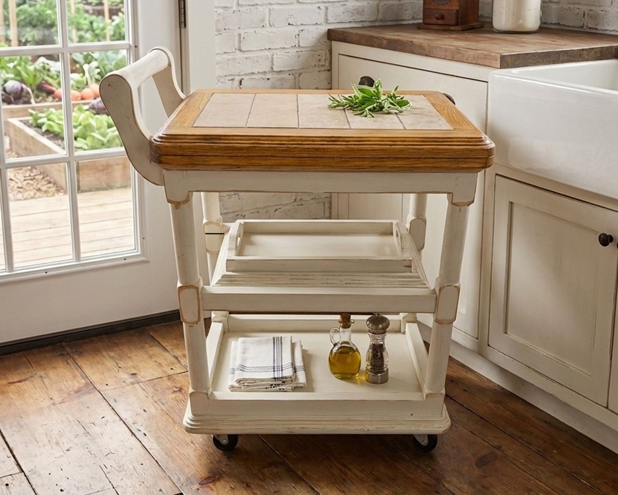 (image for) Rolling Cart White (1 in Stock)